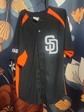 San Diego Padres Black & Orange Baseball Jersey